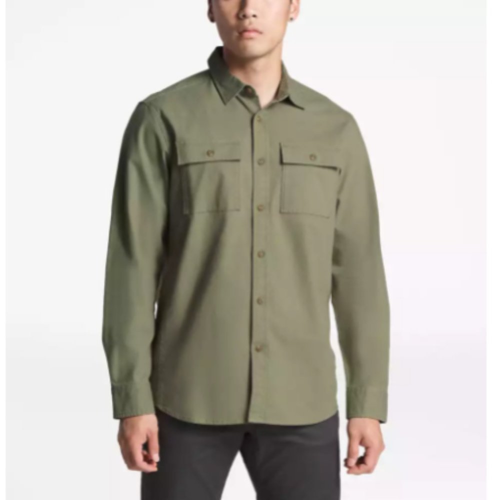 The North Face Green LS Battlement Utility Shirt Small
